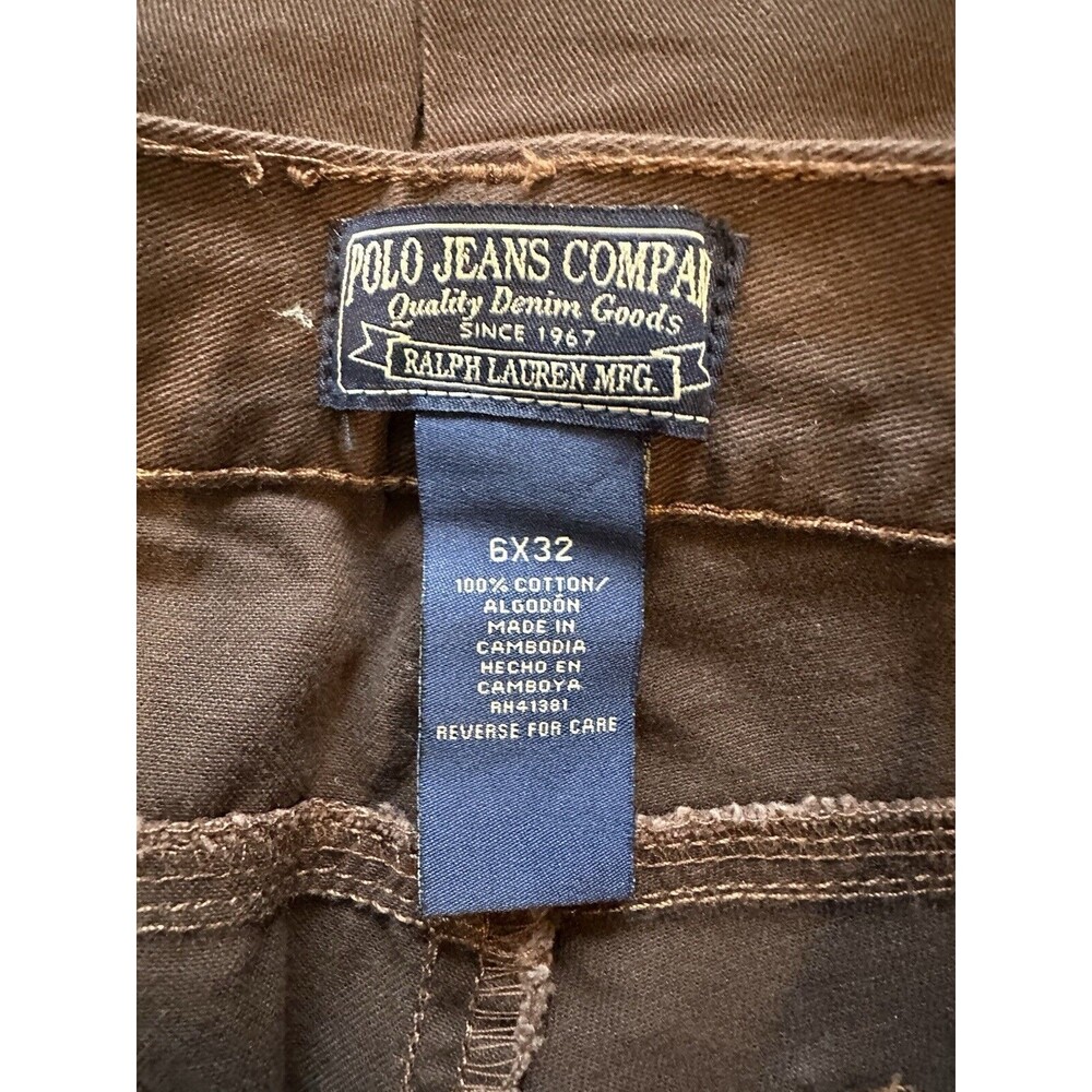 NEW Polo Jeans Company Women's 6 6x32 Twill Pant Brown Loden 100% Cotton NWT - Picture 6 of 6